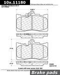 Centric parts 105.11180 front super premium ceramic pads