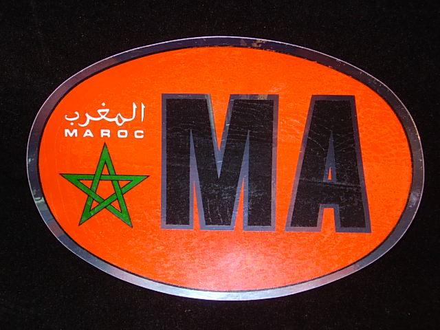 Ma maroc sticker decal bumper/window car oval country flag code !