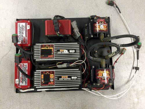 Nascar msd dual ignition system 2 hvc boxes 2 coils rev limiter wired &amp; ready