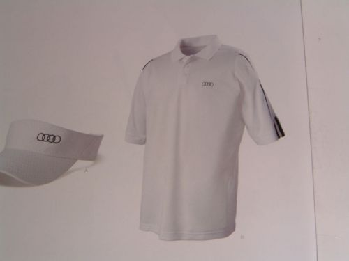 Audi collection white golf polo shirt by adidas usa size 2xl: euro size 3xl nib