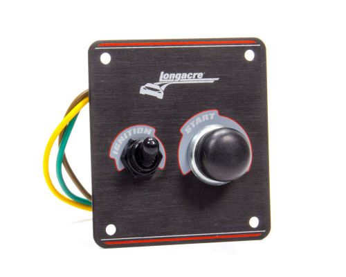 Longacre black anodize 3-3/8 x 3-5/8 in dash mount switch panel kit p/n 44861