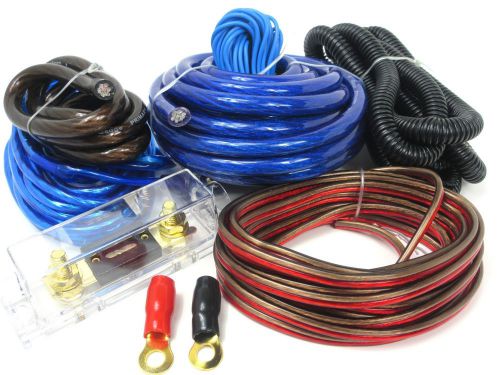 3500w real 4 gauge amp install wiring kit 4 awg amplifier installation cableblue