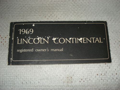 1969 lincoln continental owners manual original rare glovebox book
