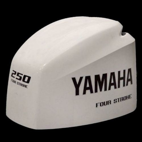Yamaha four stroke 250 hp white marine outboard boat engine hood cowling cover