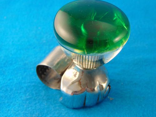 Green lucite knob used aftermarket add-on item vintage original unrestored