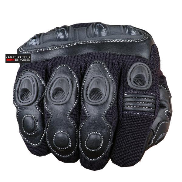 Max skin motorcycle bike leather gloves black size s