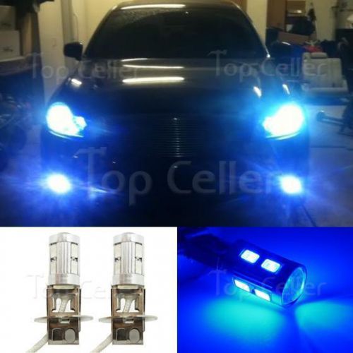 2x fog light h3 64156 blue 10-5730-smd led high power bright driving projector