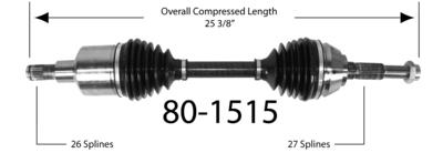 Empi 80-1515 cv half-shaft assembly-cv joint half shaft
