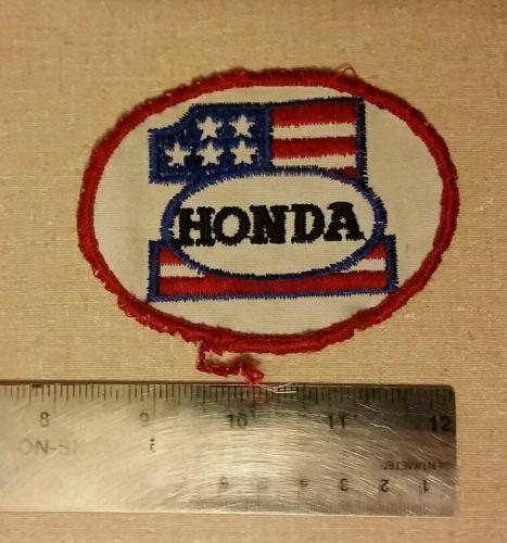 Vintage honda patch-red,white &amp; blue number 1