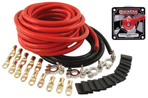 Battery cable kit 4 gauge top post mount master disconnect switch quickcar wire