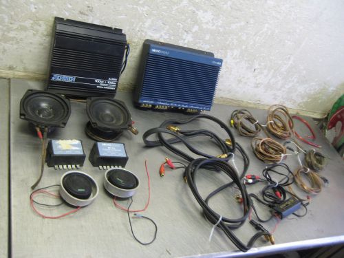 Soundstream usa204 amplifier pc1a crossover ss5.0 speakers lot rca jacks wiring
