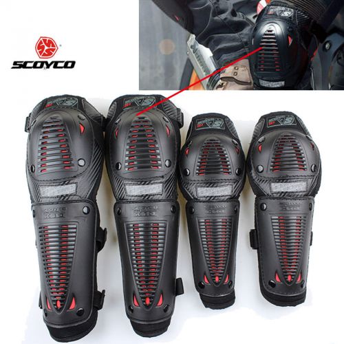 4pcs scoyco motorcycle bike racing knee pads elbow protector armor guards gear