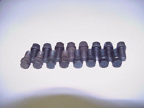 16 steel 3/8-16 x 3/4&#034; long small hex head header bolts nascar arca imca ump