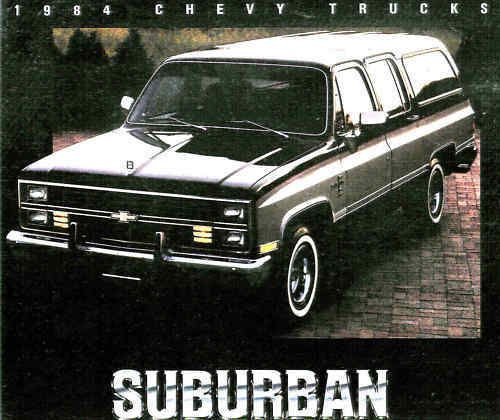 Buy 1984 Chevy Suburban Brochure Suburban C10 C20 K10 K20 Suburban In