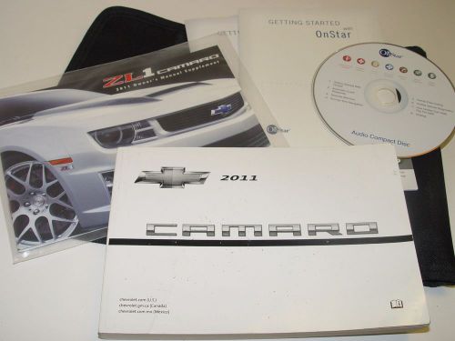 2011 chevrolet camaro owners manual zl-1 supplement all models