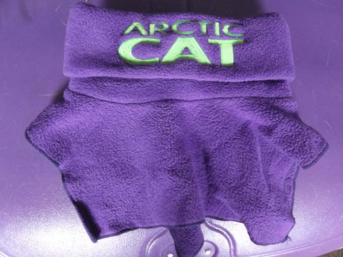 Dark purple and lime green arctic cat neck warmer