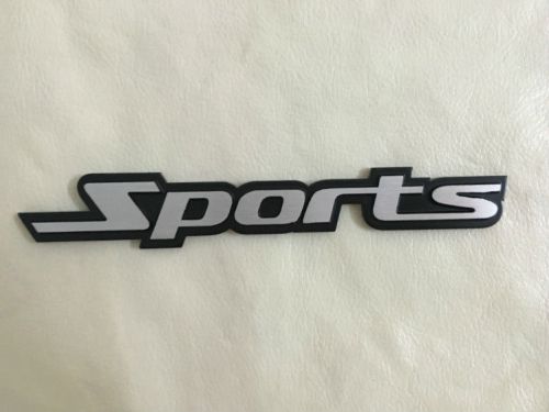 Universal sports brushed sticker 3d alloy metal logo badge emblem decal car auto