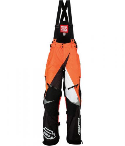 Arctiva comp s6 mens insulated snowmobile bibs orange/white/black