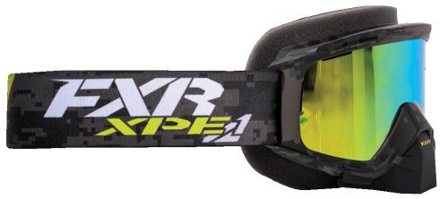2016 fxr mission xpe snowmobile ski goggles  - black / hi vis -  one size - new