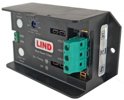 Lind sdt1230-016 12vdc terminal block time delay 12min to 18-hrs shut down timer
