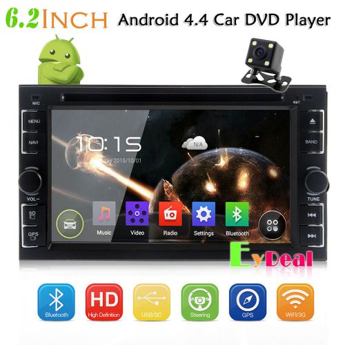 Android4.4 3g wifi 6.2&#034;i double 2din car radio stereo dvd player gps navi+camera