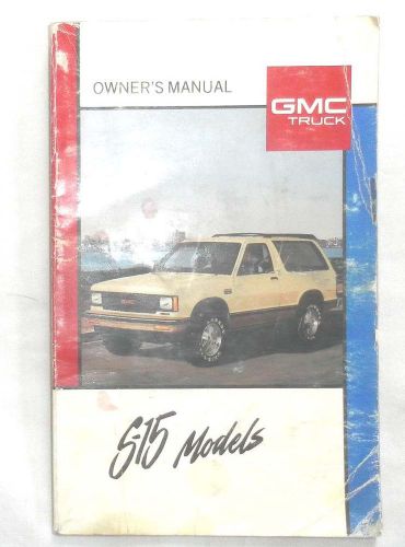 1989 gmc s 15 jimmy truck   owners manual