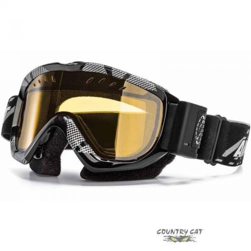Arctic cat smith turbo fan snowmobile goggles - black with amber lens - 5252-488