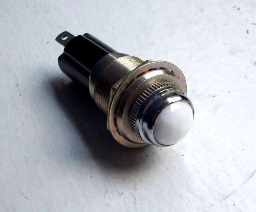 Vintage WHITE Glass lens dash gauge panel light Hot Rod 5//8 DIALCO OLD one RARE