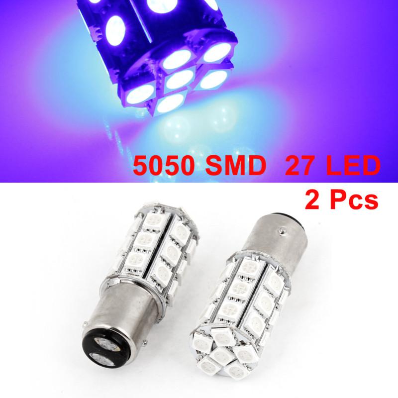 2 pcs 1157 bay15d 27 ice blue 5050 smd led auto car side marker light