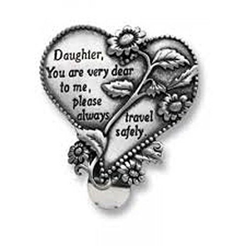 Cathedral art kvc323 heart visor clip, daughter, 2-3/4-inch