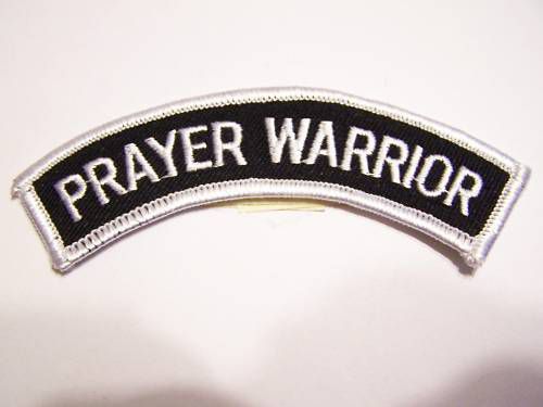 #0091 christian motorcycle vest patch prayer warrior