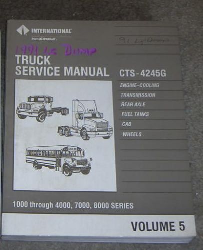 1989 international truck series 1000-4000,7000, 8000 service manual volume 5