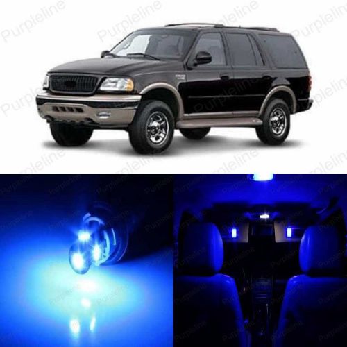 15 x super blue led interior light package for 1997 - 2002 ford expedition