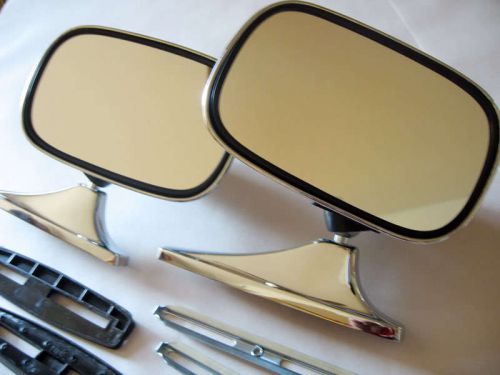 Vintage chrome sport mirrors classic musclecar restomod hotrod complete kit