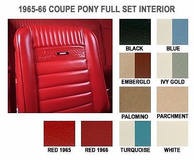 Buy Mustang 1965 66 Fastback 2 2 Pony Full Set Interior Seat