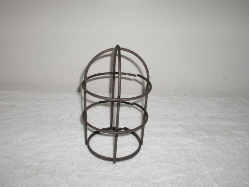 Vintage explosion proof glass globe safety cage - steam punk - rat rod - look -