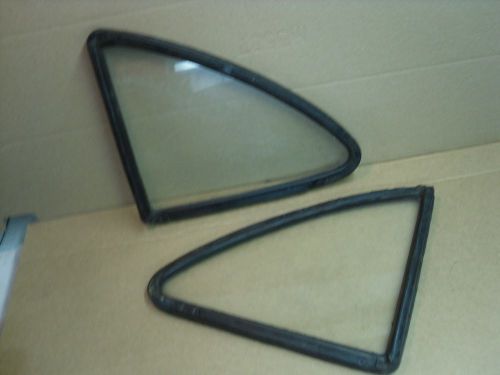 1956 chevy rear quarter windows...matched pair w/ gaskets