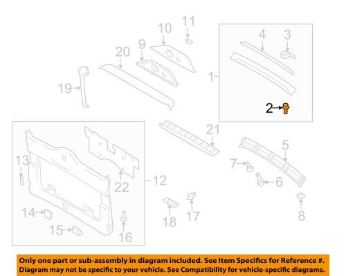 Porsche oem 08-10 cayenne lift gate-molding assembly clip 95555579400