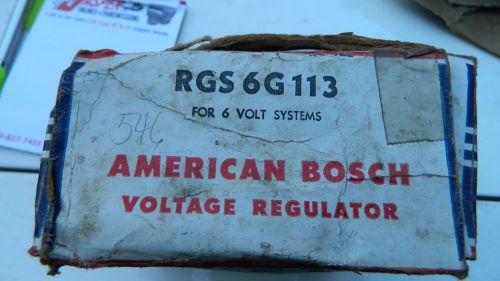 Vintage voltage regulator  american bosh 6v rgs 6g 113