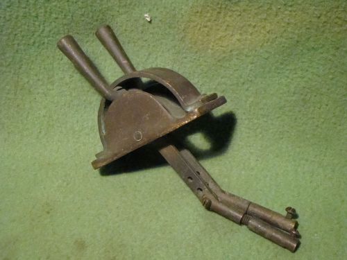 Antique double lever bronze throttle control antique small boat throtle linkage
