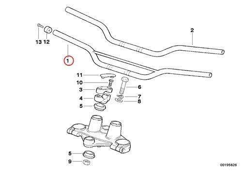 Bmw genuine motorcycle heated handle at handle-bar e169 32712316686