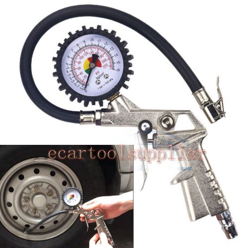 Automotive air compressor tire tyre inflating inflator pressure dial gauge 220ps