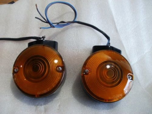 Gloss black  rear turn signals harley-davidson 3 wire touring amber lens