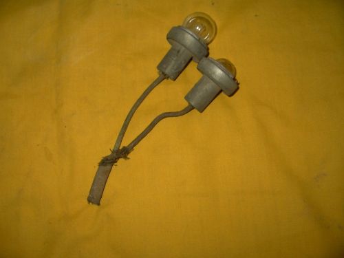 Lincoln  zephyr  1942-48 stop and license plate  light wires  (b) restorable