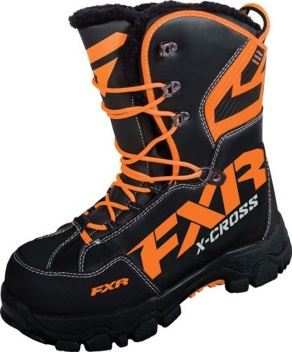 Fxr-snow x cross insulated/waterproof boots,black/orange,mens us-13 ~16508.30113