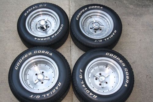 14 &#034; cooper cobra tires, vintage wheels, hot rod, fenton, ford, wheels, rims