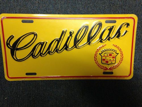 Cadillac vanity license plate auto tag classic yellow black red