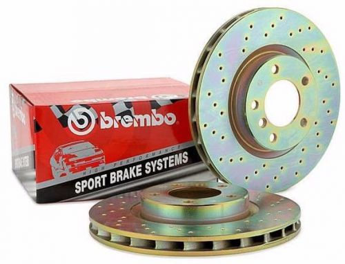 Disc brake upgrade kit-cross drilled sport kit front brembo 33s50198 camaro ss