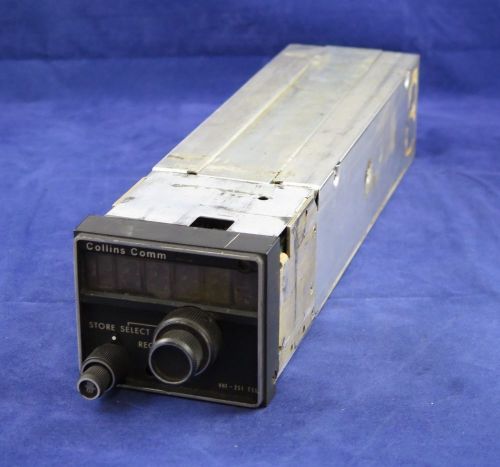 Rockwell collins vhf-251 transceiver p/n 622-2078-001 svc with faa 8130