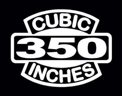 2 v8 350 cubic inches engine decal set 350 ci sbc emblem stickers